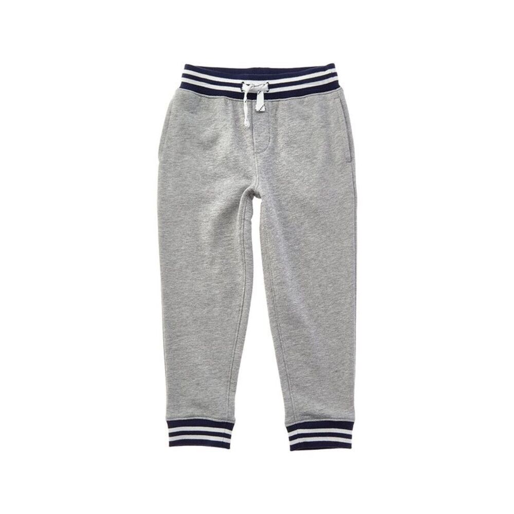 Janie And Jack Boys The Stripe French Terry Jogger Pant, Grey